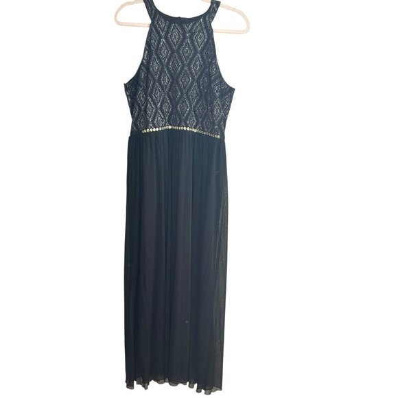 ENFOCUS Studio maxi formal dress size 14 halter Goth Dark Romantic Whimsigoth - Picture 6 of 13